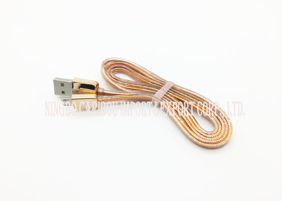 금 마이크로 USB 연결관을 가진 빠른 위탁 데이터 케이블 상한 금 사슬 디자인